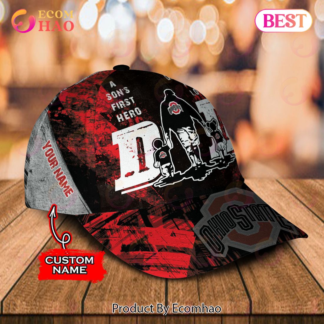 NCAA Ohio State Buckeyes Custom Name Special Designed For Dad Cap – Gift For Dad