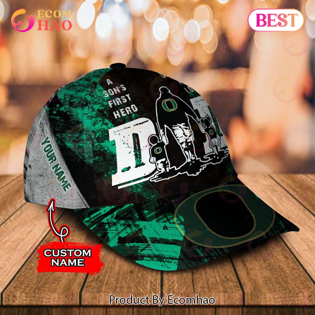 NCAA Oregon Ducks Custom Name Special Designed For Dad Cap – Gift For Dad