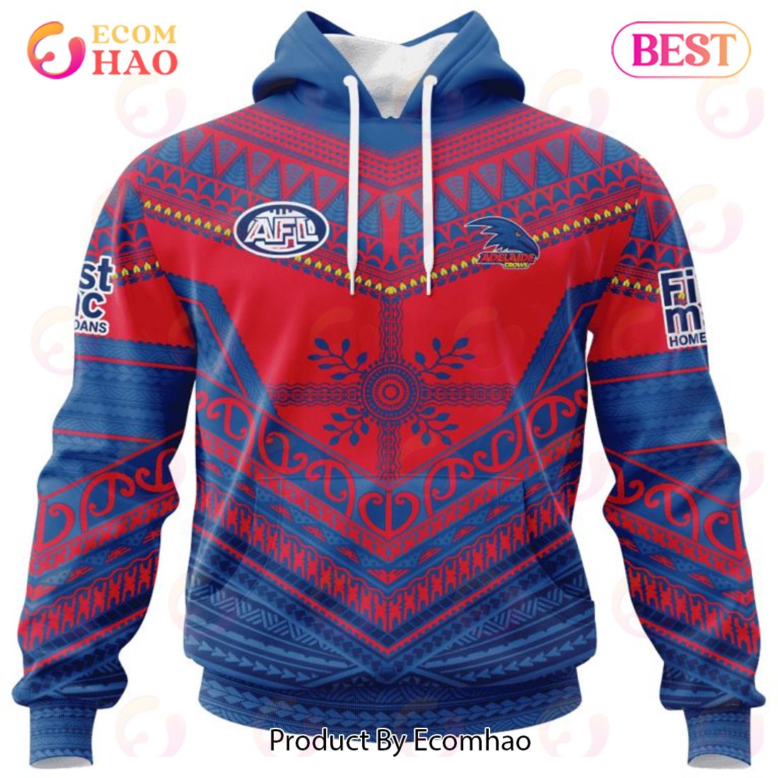 AFL Adelaide Crows Special Pasifika Design 3D Hoodie