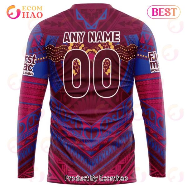 AFL Brisbane Lions Special Pasifika Design 3D Hoodie