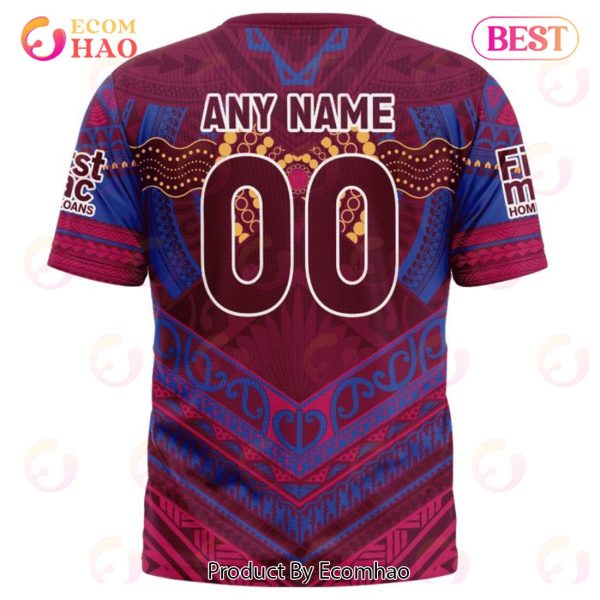 AFL Brisbane Lions Special Pasifika Design 3D Hoodie