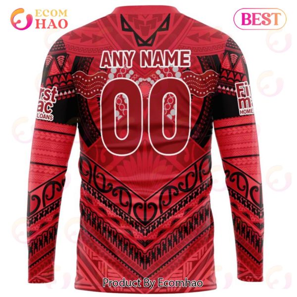 AFL Essendon Football Club Special Pasifika Design 3D Hoodie