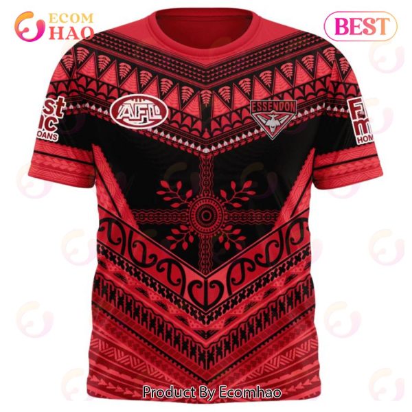 AFL Essendon Football Club Special Pasifika Design 3D Hoodie