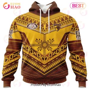 AFL Hawthorn Football Club Special Pasifika Design 3D Hoodie