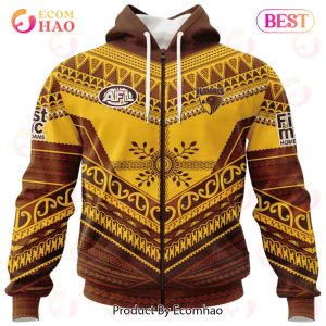 AFL Hawthorn Football Club Special Pasifika Design 3D Hoodie