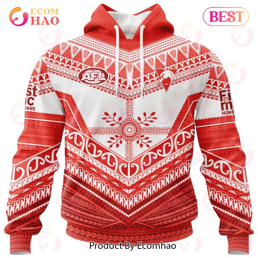 AFL Sydney Swans Special Pasifika Design 3D Hoodie