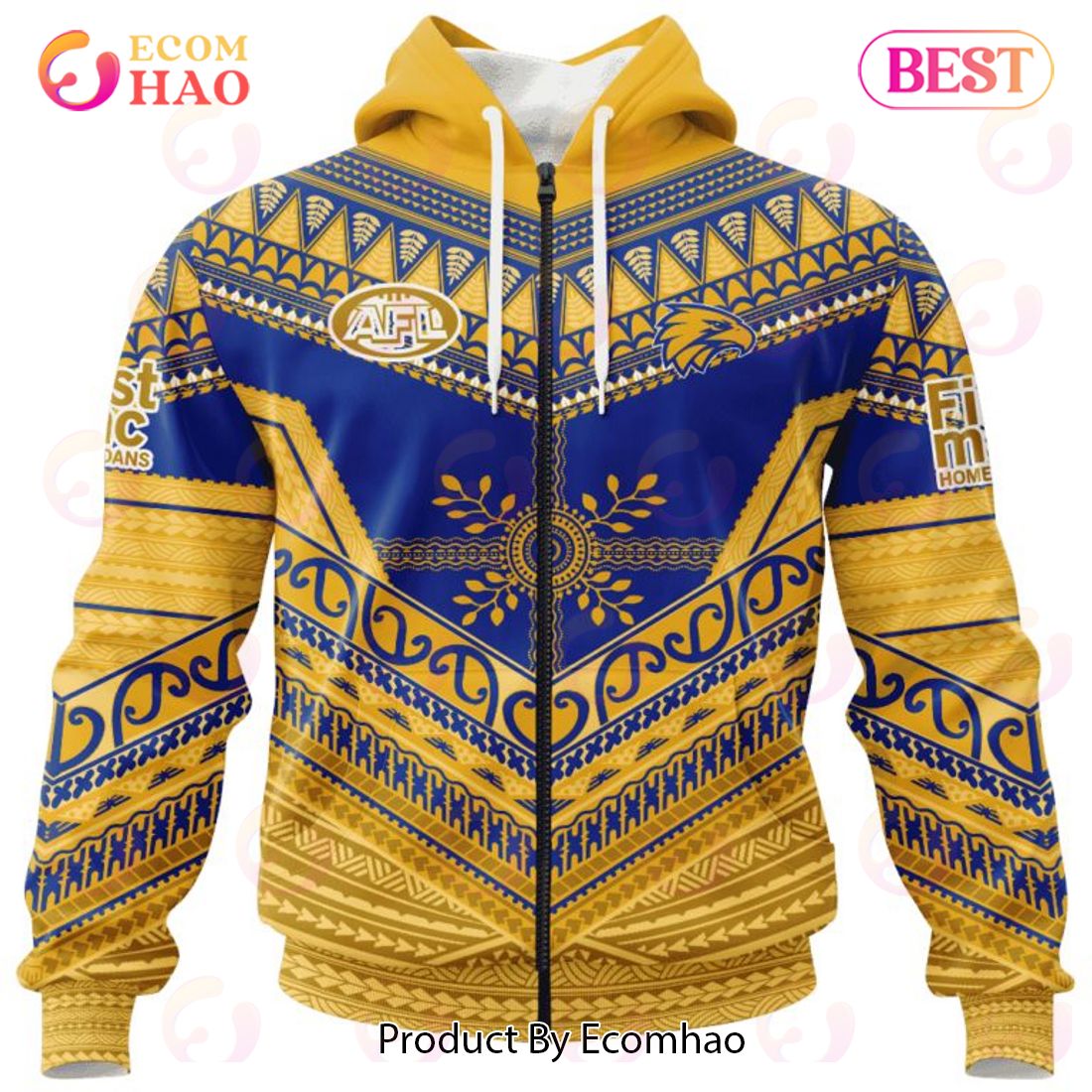 AFL West Coast Eagles Special Pasifika Design 3D Hoodie