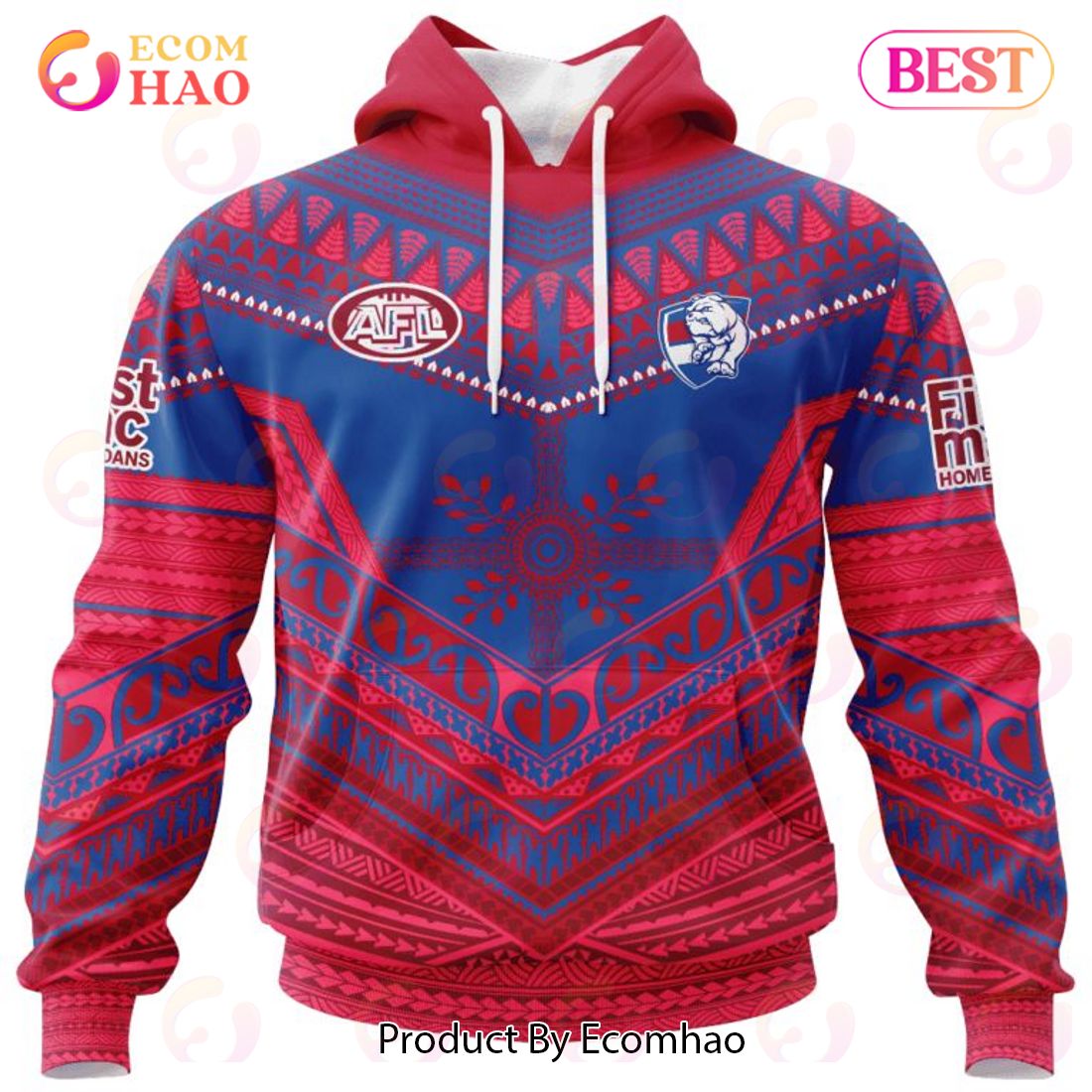 AFL Western Bulldogs Special Pasifika Design 3D Hoodie