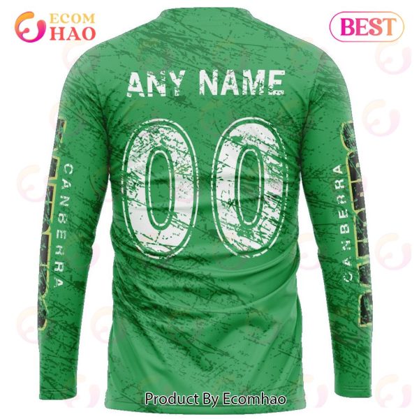NRL Canberra Raiders Special Retro Logo Design 3D Hoodie