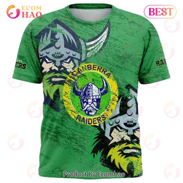 NRL Canberra Raiders Special Retro Logo Design 3D Hoodie