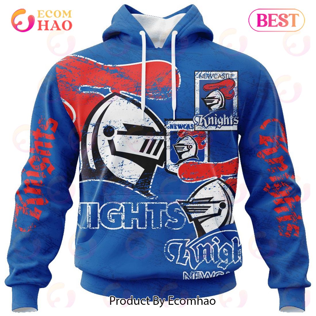 NRL Newcastle Knights Special Retro Logo Design 3D Hoodie