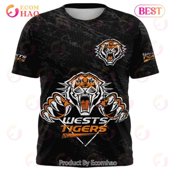 NRL Wests Tigers Special Retro Logo Design 3D Hoodie