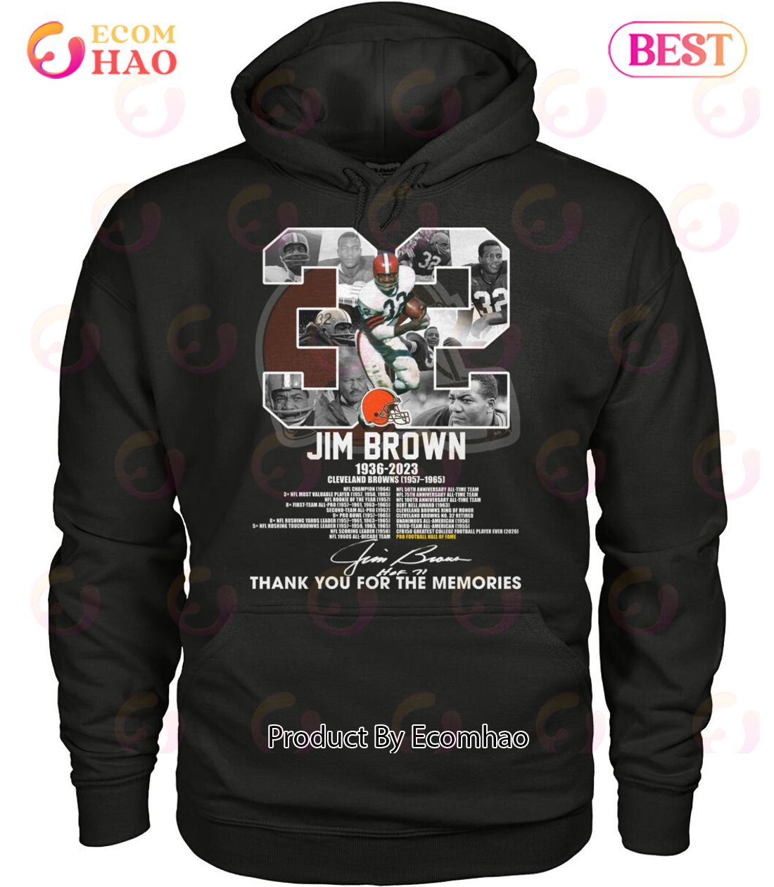 #32 Jim Brown 1936 – 2023 Thank You For The Memories T-Shirt