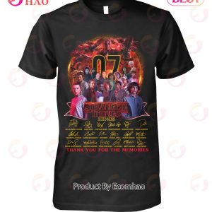07 Years Of Stranger Things 2016 – 2023 Thank You For The Memories T-Shirt