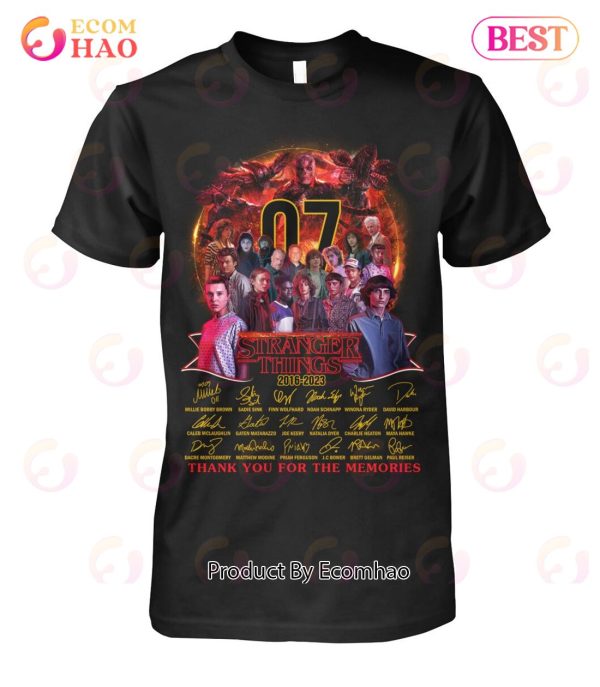 07 Years Of Stranger Things 2016 – 2023 Thank You For The Memories T-Shirt