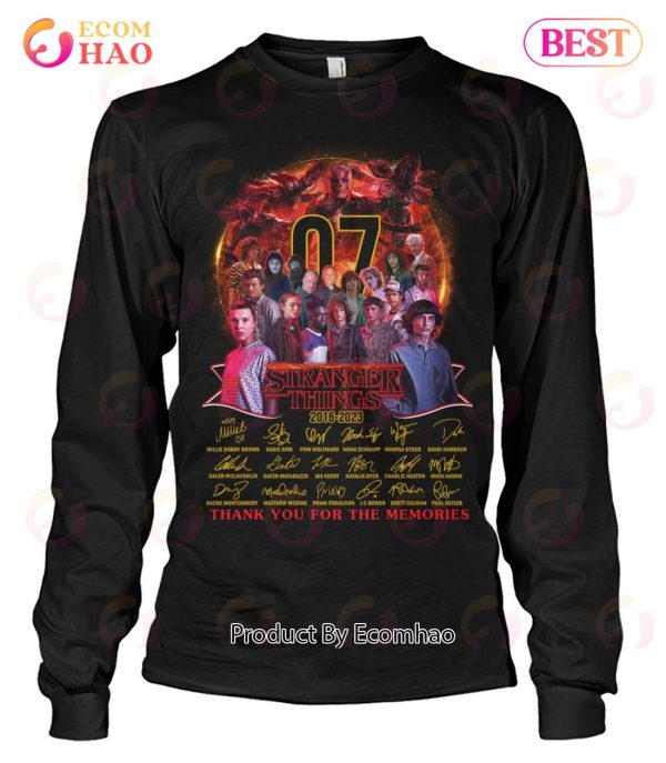 07 Years Of Stranger Things 2016 – 2023 Thank You For The Memories T-Shirt