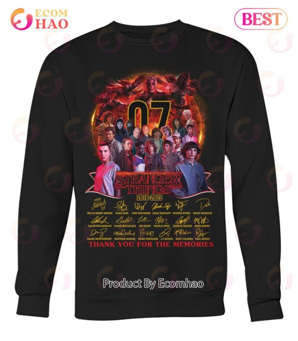 07 Years Of Stranger Things 2016 – 2023 Thank You For The Memories T-Shirt