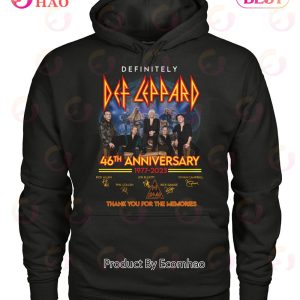 Definitely Def Leppard 46th Anniversary 1977 – 2023 Thank You For The Memories T-Shirt