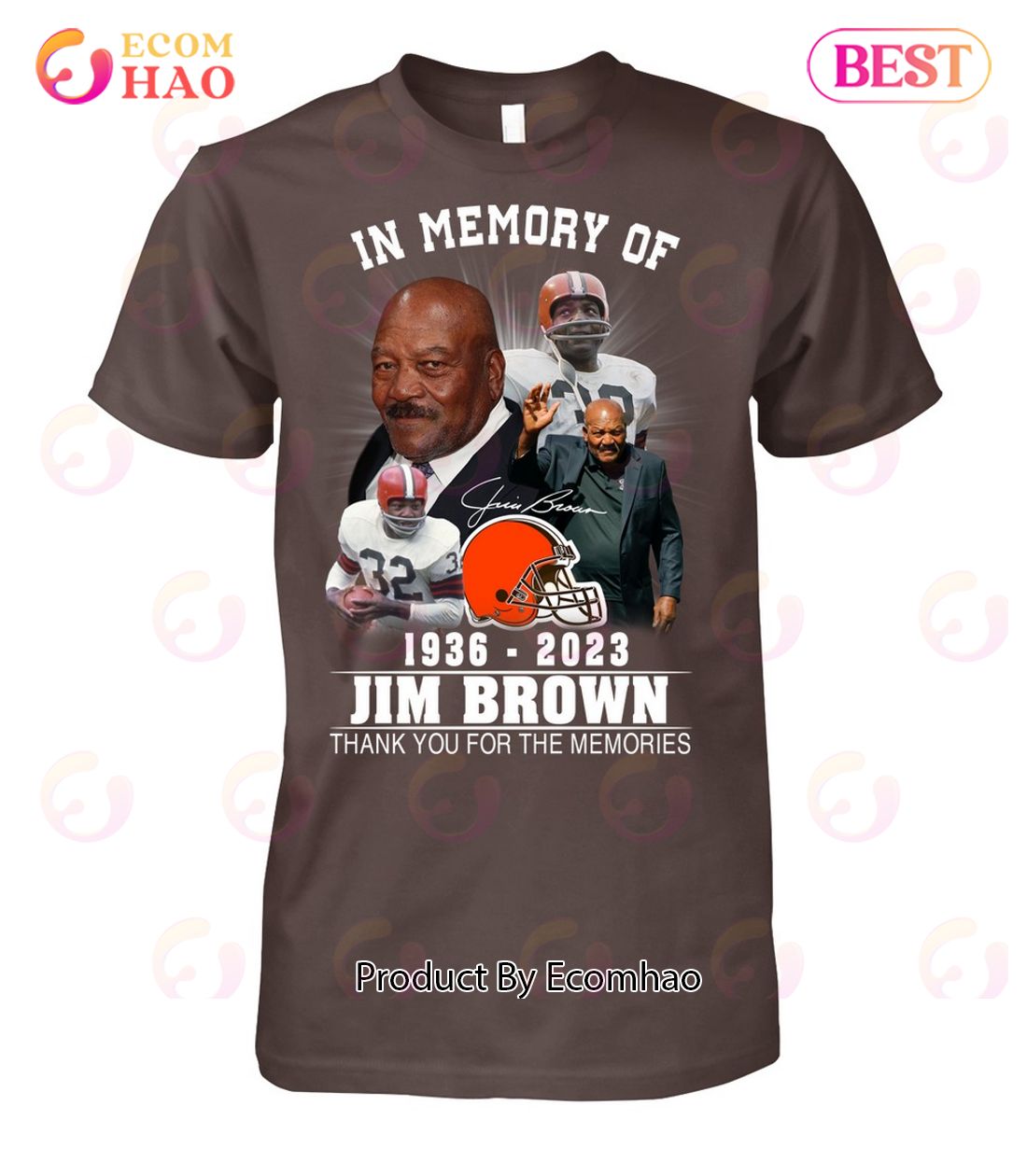 In Memory Of 1936 – 2023 Jim Brown Thank You For The Memories T-Shirt