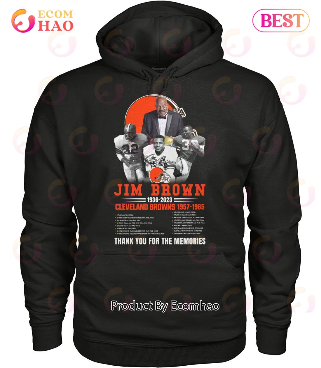 Jim Brown 1936 – 2023 Cleveland Browns 1957 – 1965 Thank You For The Memories T-Shirt