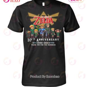 The Legend Of Zelda 37th Anniversary 1986 – 2023 Thank You For The Memories T-Shirt