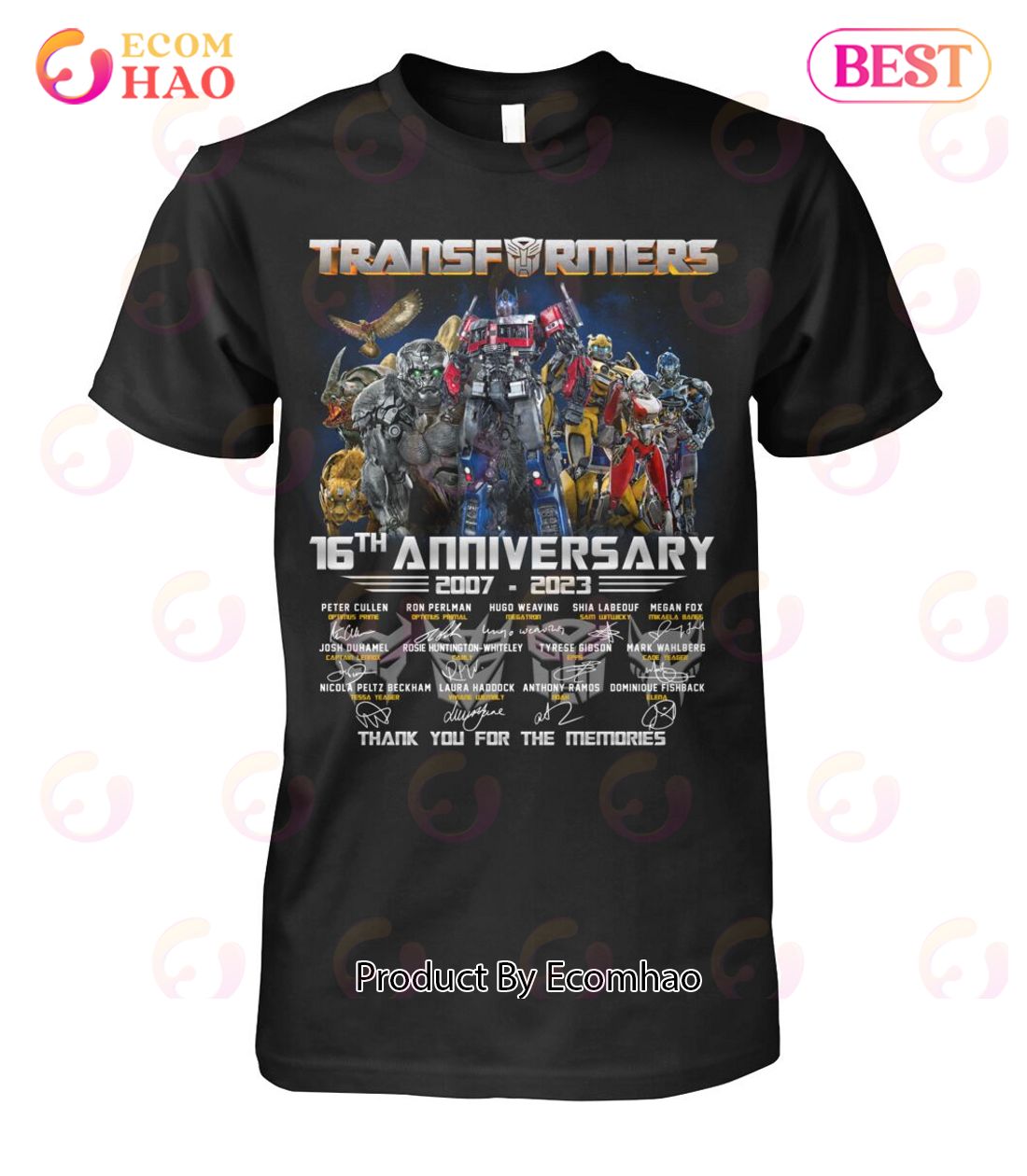 Transformers 16th Anniversary 2007 – 2023 Thank You For The Memories T-Shirt