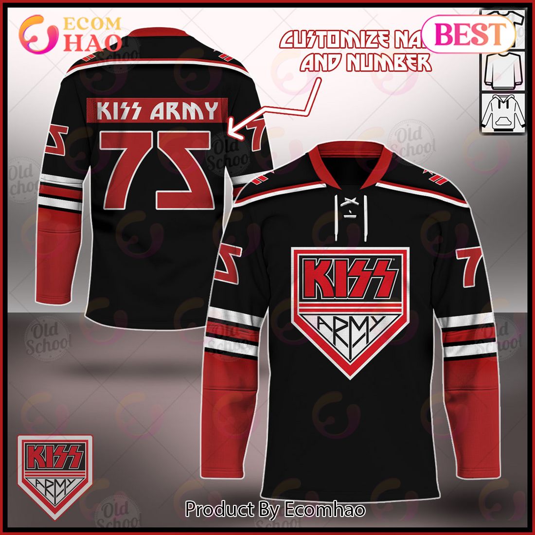 Personalized KISS The Solo Albums Catman Hockey Jersey