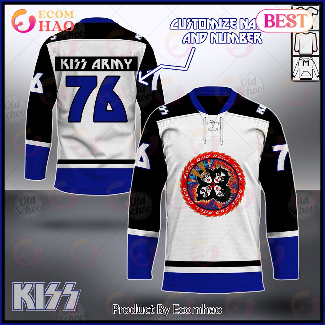 Personalized KISS The Solo Albums Spaceman Hockey Jersey