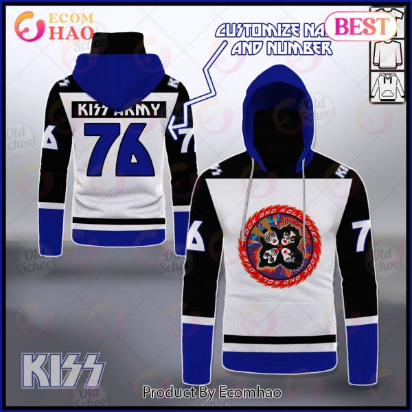 Personalized KISS Rock and Roll Over White Hoodie Shirt Long Sleeve