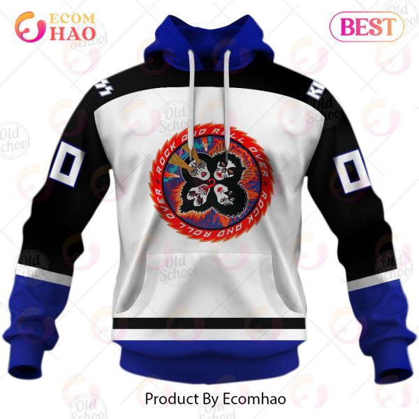 Personalized KISS Rock and Roll Over White Hoodie Shirt Long Sleeve