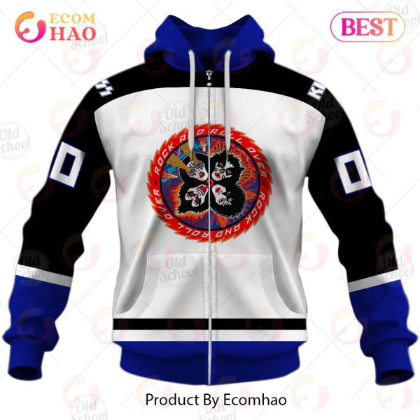 Personalized KISS Rock and Roll Over White Hoodie Shirt Long Sleeve