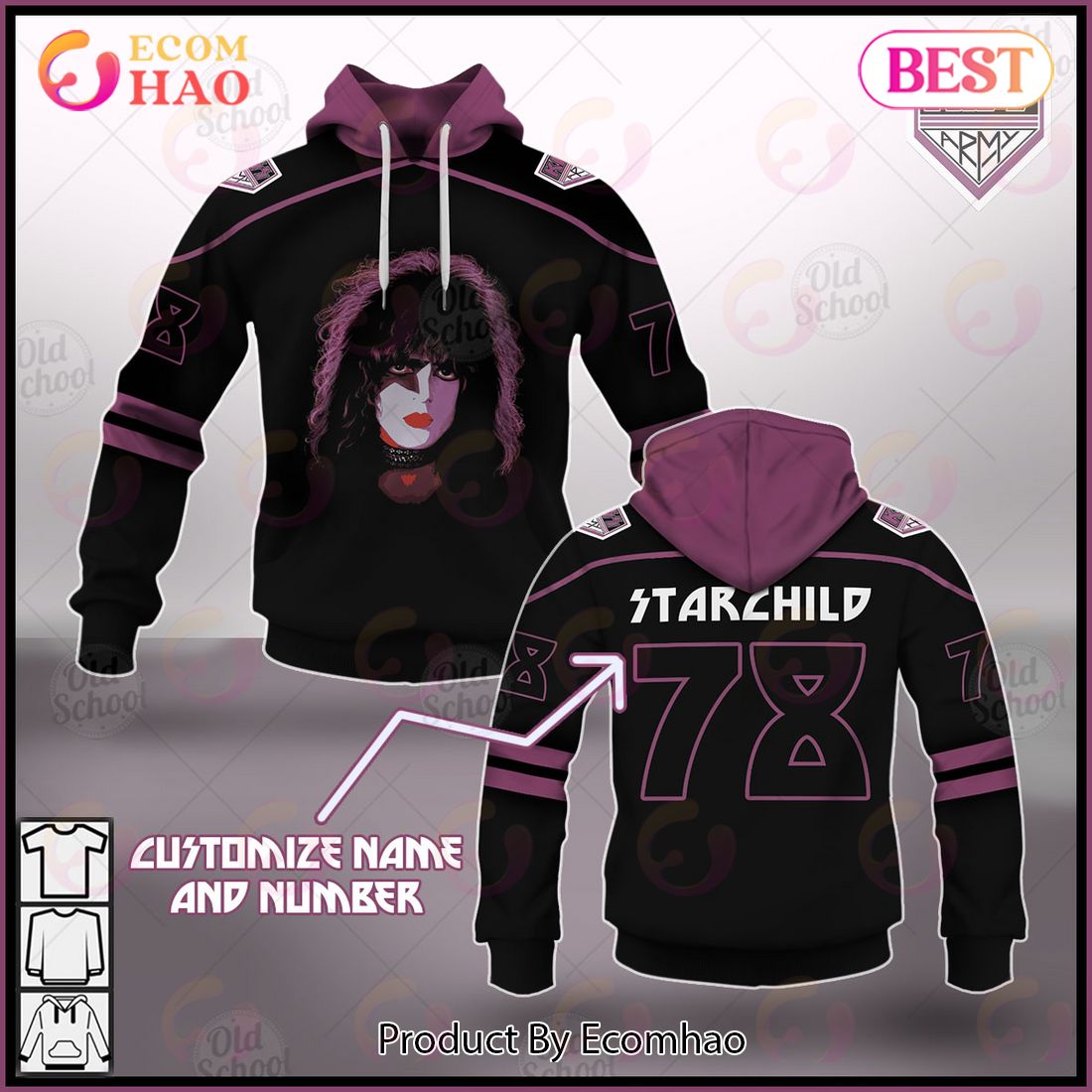 Personalized KISS The Solo Albums Starchild Hoodie Shirt Long Sleeve