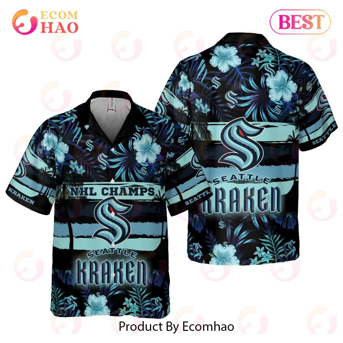 Seattle Kraken – National Hockey League 2023 AOP Hawaiian Shirt