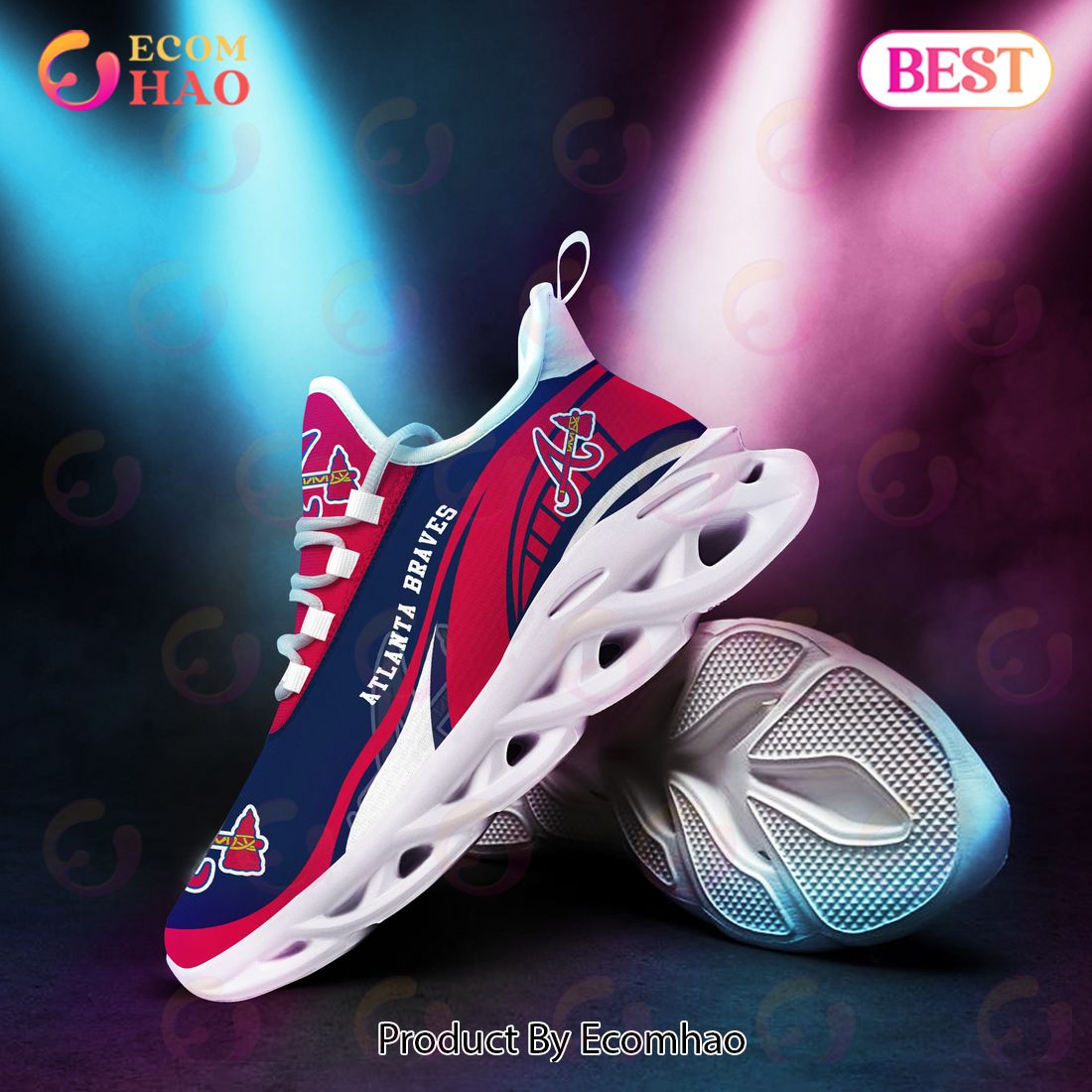 Atlanta Braves MLB Sneaker New Trending 2023 Summer Maxsoul Shoes