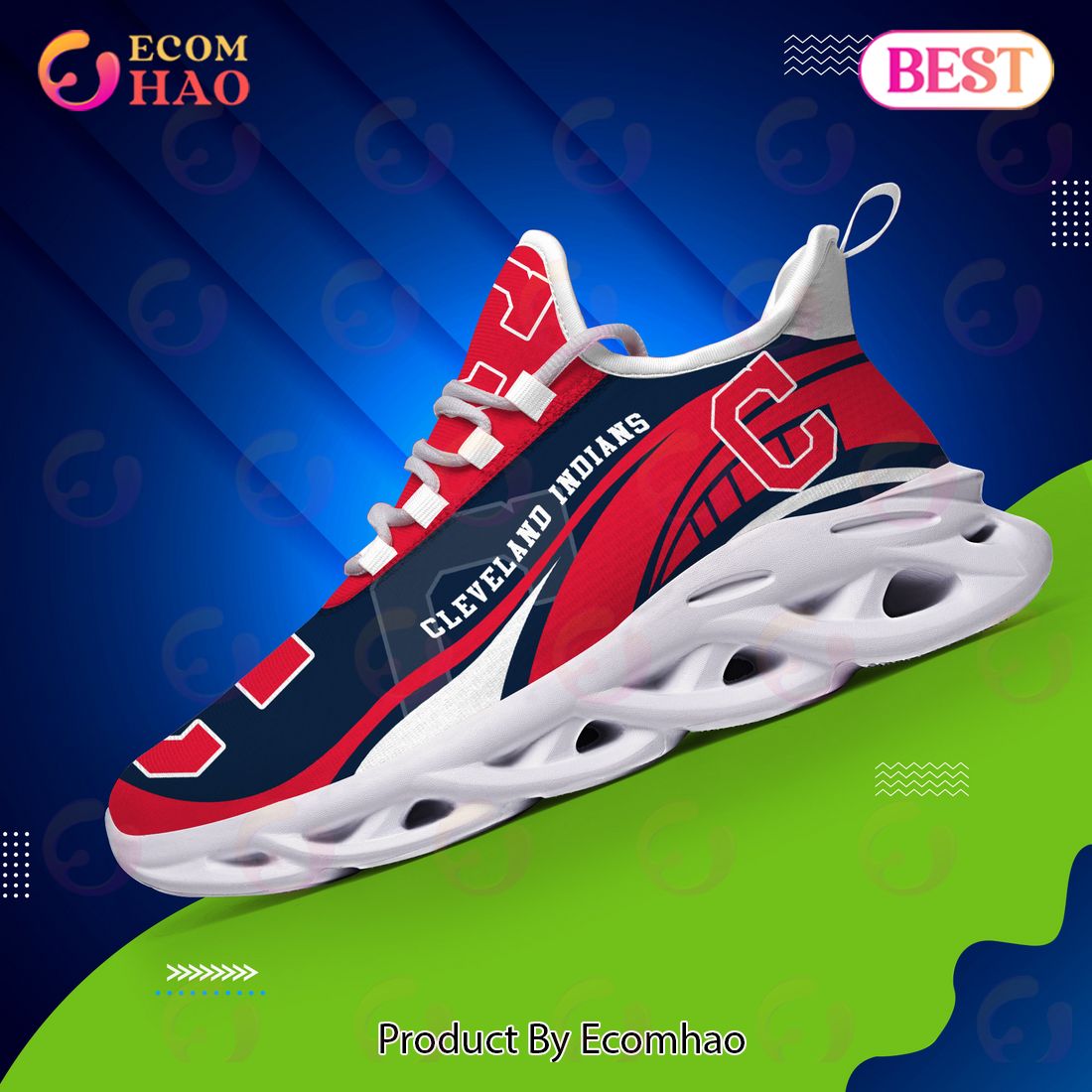 Cleveland Indians MLB Sneaker New Trending 2023 Summer Maxsoul Shoes