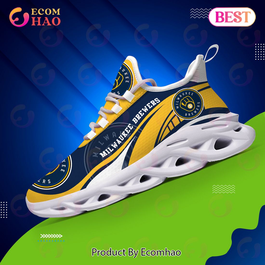 Milwaukee Brewers MLB Sneaker New Trending 2023 Summer Maxsoul Shoes