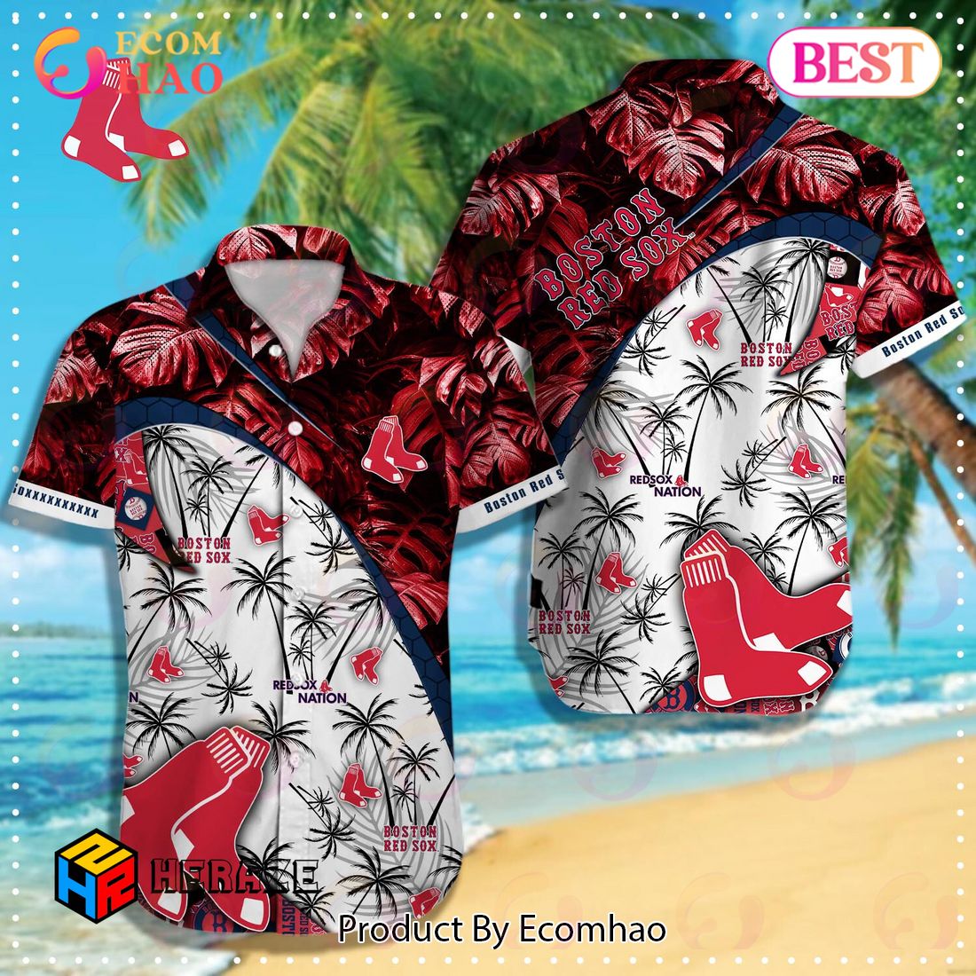 [SALE] Boston Red Sox MLB Hawaiian Shirt