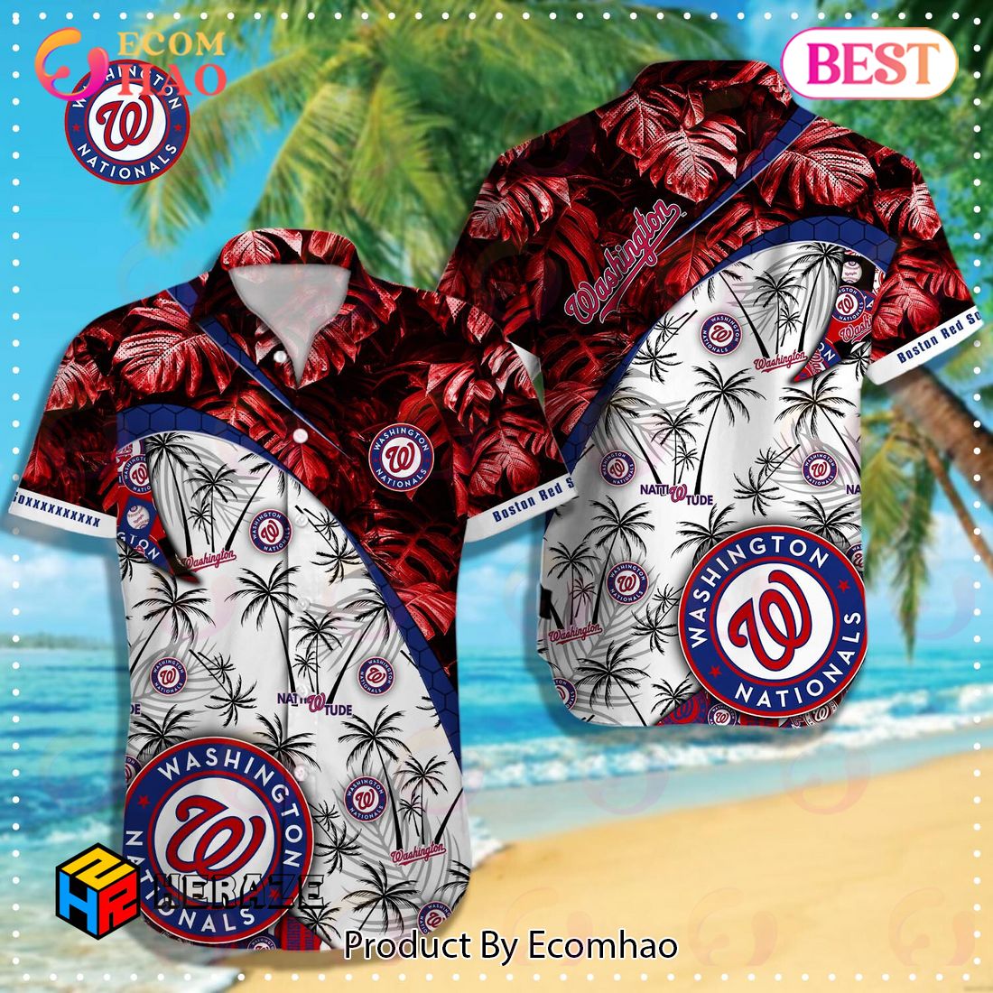 [SALE] Washington Nationals MLB Hawaiian Shirt