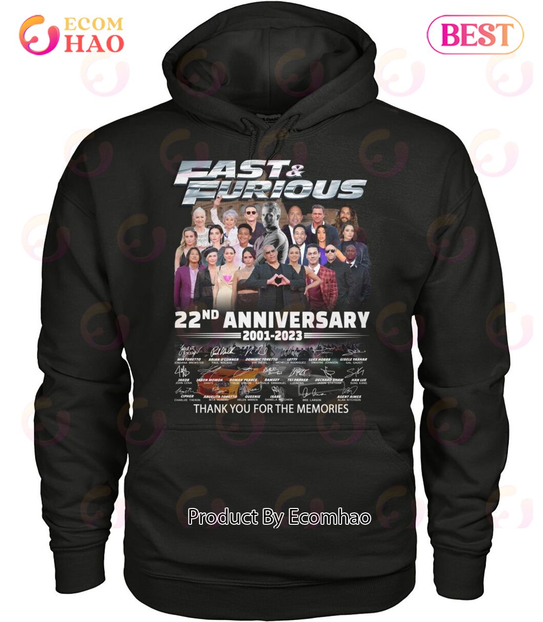 Fast & Furious 22nd Anniversary 2001 – 2023 Thank You For The Memories T-Shirt