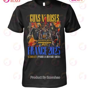 Guns N’ Roses With Special Guests Generation France 2023 13 Juillet Paris La Defense Arena T-Shirt