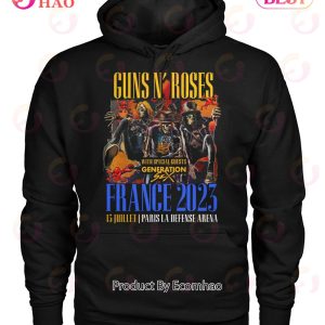 Guns N’ Roses With Special Guests Generation France 2023 13 Juillet Paris La Defense Arena T-Shirt