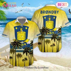 Superliga Brondby IF Combo Hawaiian Shirt, Shorts And Flip Flop