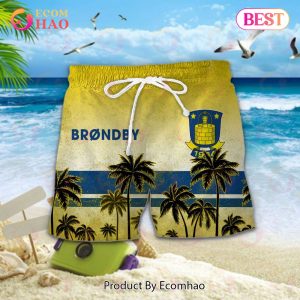 Superliga Brondby IF Combo Hawaiian Shirt, Shorts And Flip Flop