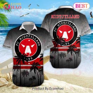 Superliga FC Midtjylland Combo Hawaiian Shirt, Shorts And Flip Flop