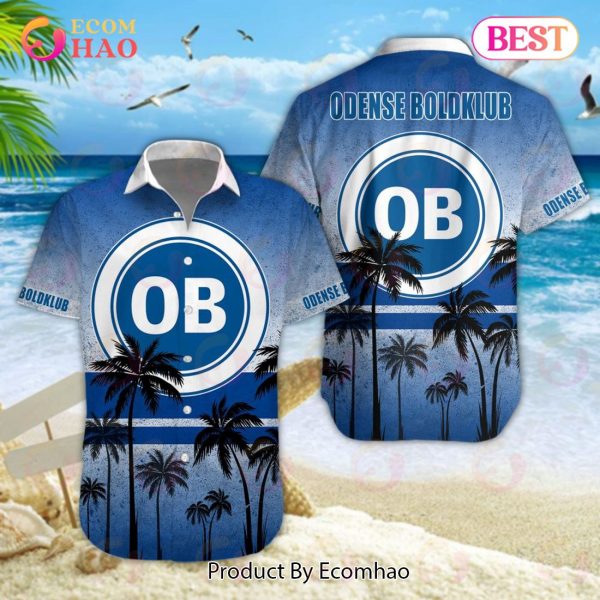 Superliga Odense Boldklub Combo Hawaiian Shirt, Shorts And Flip Flop