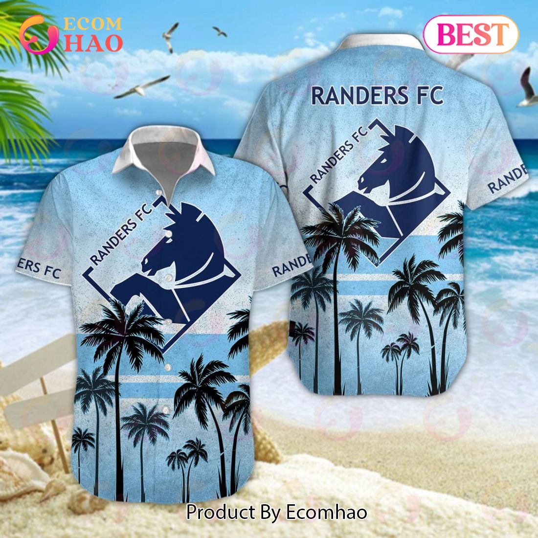 Superliga Silkeborg IF Combo Hawaiian Shirt, Shorts And Flip Flop