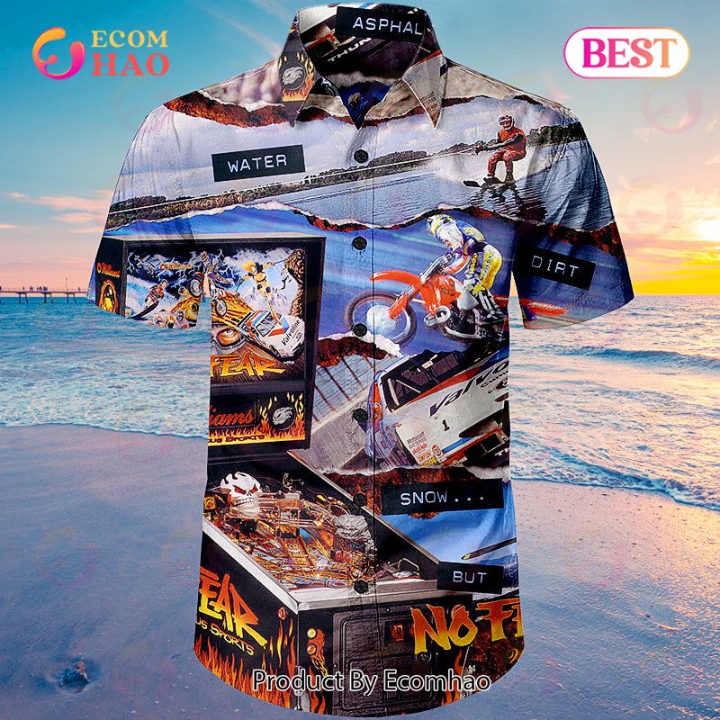 No Fear, Dangerous Sports Pinball Unisex Hawaiian Shirt