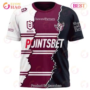 NRL Manly Warringah Sea Eagles Special Mix Jersey T-Shirt