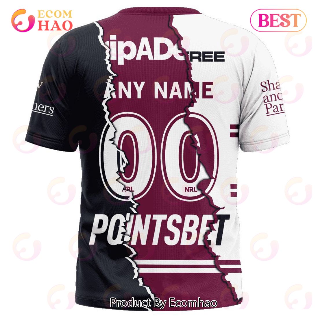 NRL Manly Warringah Sea Eagles Special Mix Jersey T-Shirt