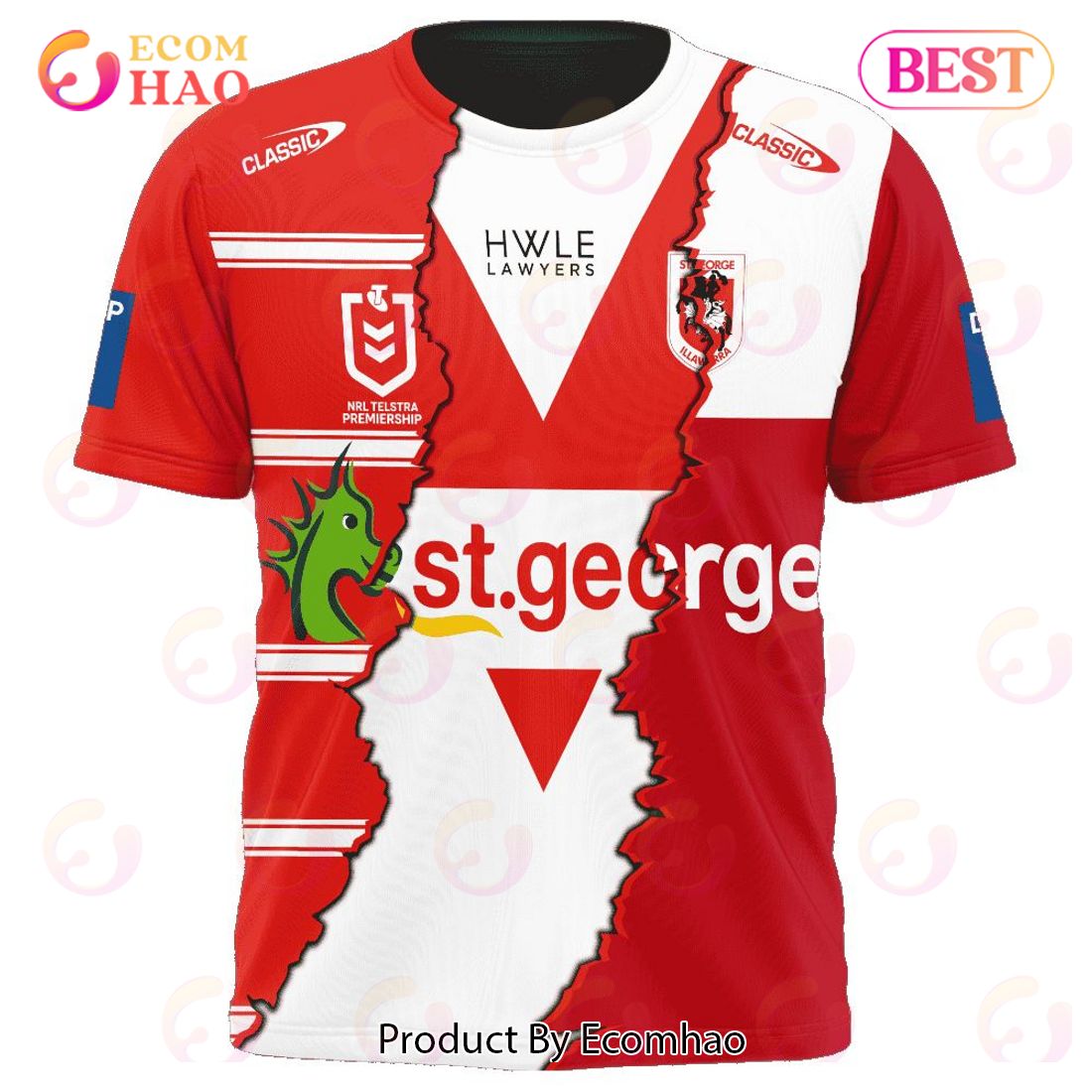 NRL St. George Illawarra Dragons Special Mix Jersey T-Shirt